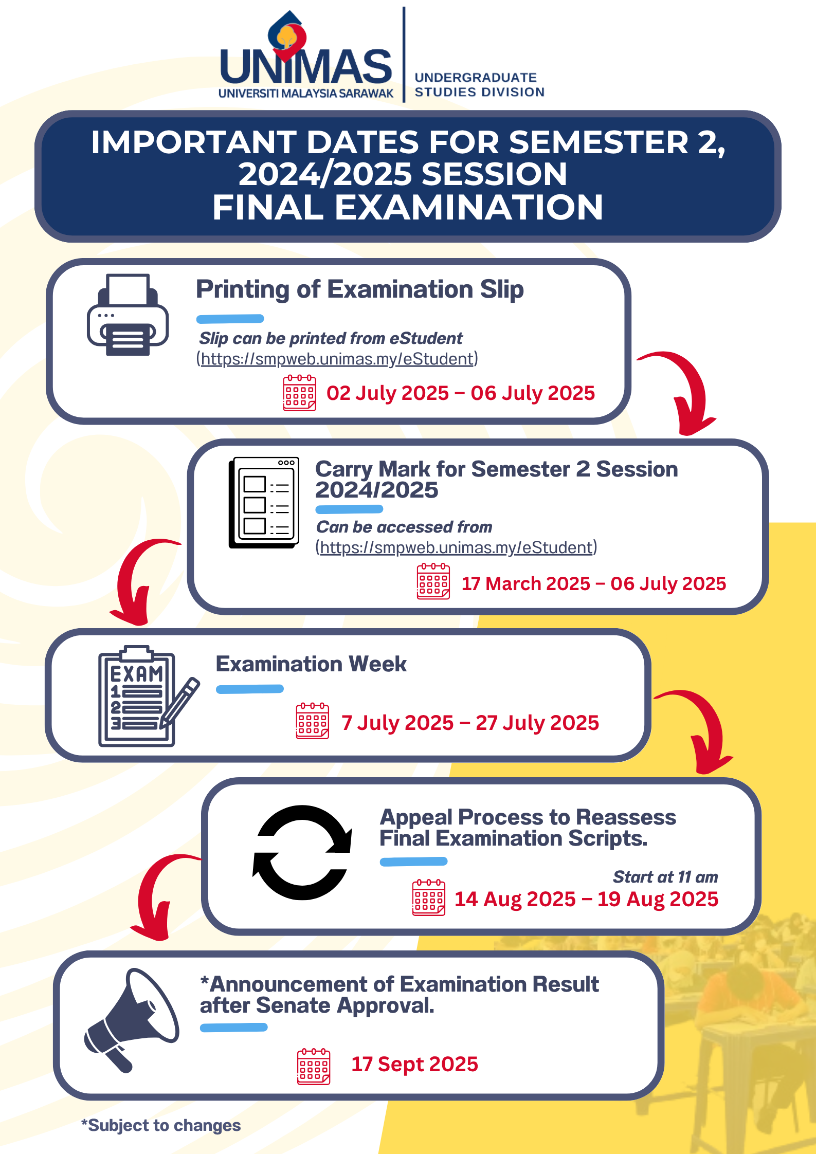 IMPORTANT DATES FOR SEMESTER 2 20242025 SESSION FINAL EXAMINATION 1