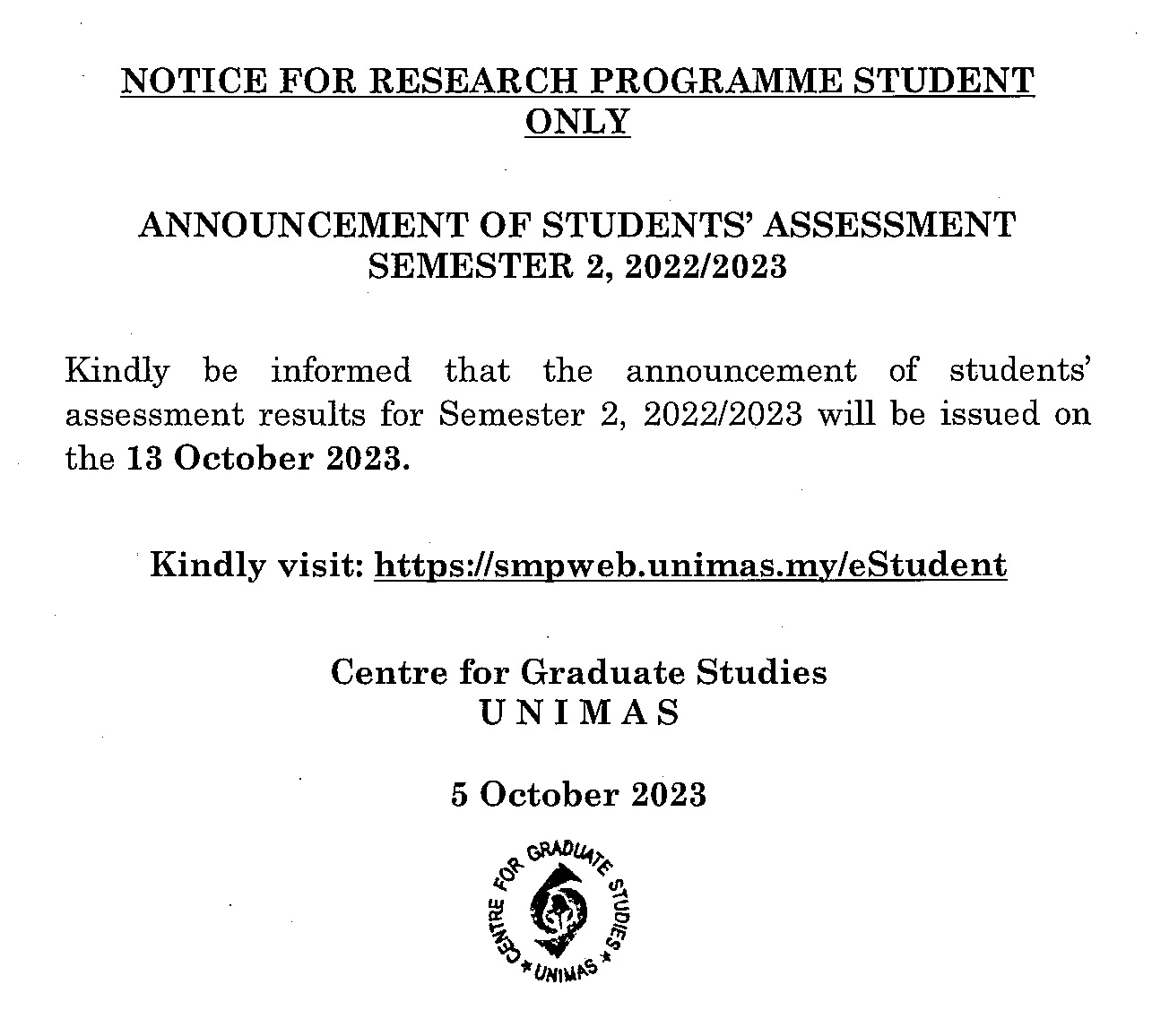 NOTICE FOR RESEARCH PROGRAMME STUDENT ONLY.jpg
